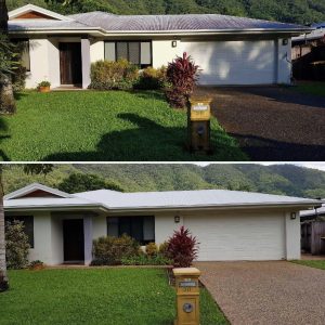 Cairns pressure cleaning driveways (before&after)