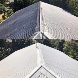 Cairns pressure cleaning roofs (before and after)