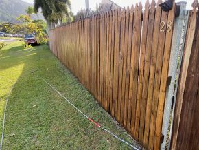 Cairns pressure cleaning fences (after)