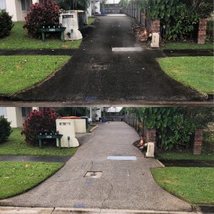 Cairns pressure cleaning driveways (before&after)